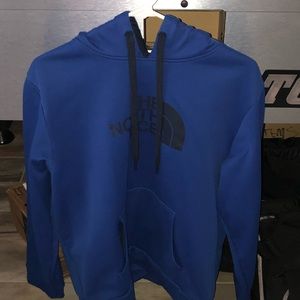 NORTH FACE HOODIE - BLUE PULLOVER LARGE EXCELLENT CONDITION